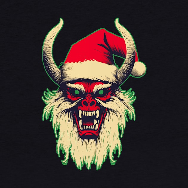 Vintage Krampus Christmas Holiday Horror Graphic by AtomicMadhouse